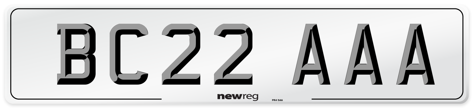 BC22 AAA Number Plate from New Reg